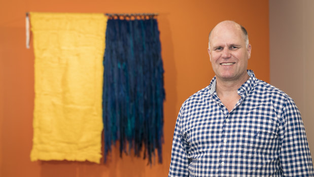 Matt Jones says the act of making Yarn, an oversized signal flag, is a declaration that he wants to leave the messiness of his past behind.