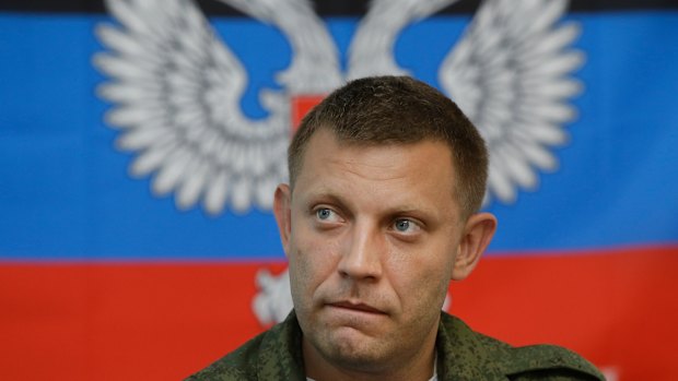 Alexander Zakharchenko at a press conference in Donetsk in August 2014.