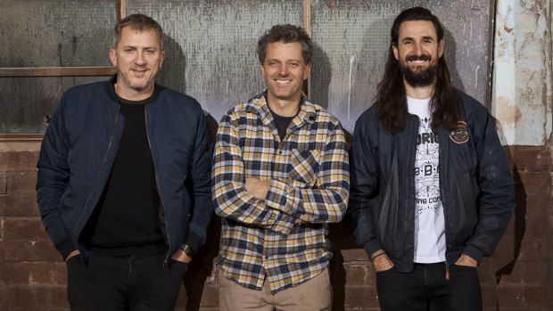 Jon Costello, Anthony Daniels and Peter Walsh are the co-founders of Bodriggy Brewing Co in Abbotsford.