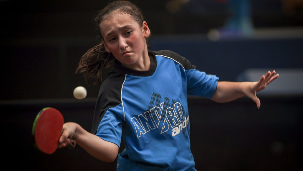Victorian schoolgirl Connie Psihogios has been playing competitive table tennis for only four years.