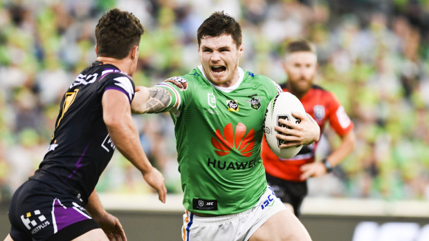 John Bateman shifted to an edge for Canberra.