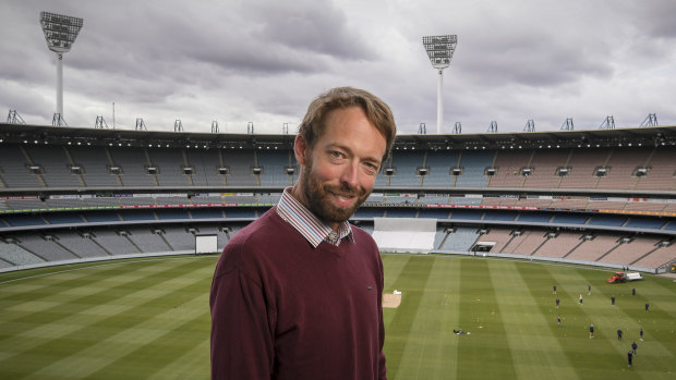 Field of dreams: Author Jesse Hogan at the MCG.