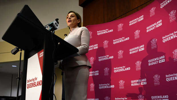 Queensland Treasurer Jackie Trad delivers her first budget.