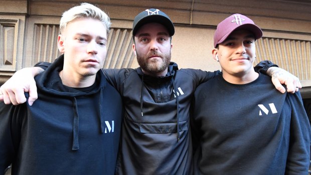 Sydney heroes: Lee Cuthbert (left), Paul O’Shaughnessy and Alex Roberts. 