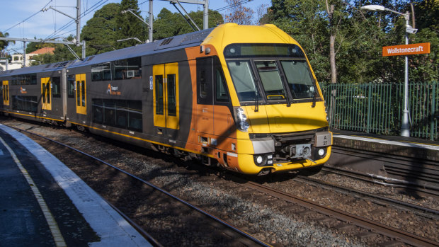 Noise from trains often exceeds 100 decibels on dry, hot days at Wollstonecraft station.