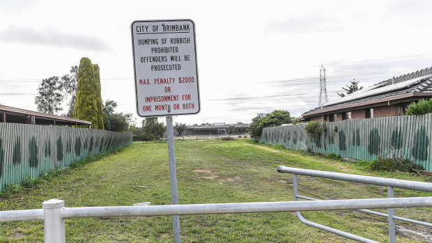 The Denton Avenue site where rubbish was discovered. The council eventually bought the site back from the owner.