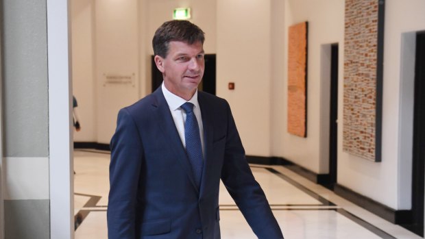 Federal Energy Minister Angus Taylor as he arrived for the energy roundtable.