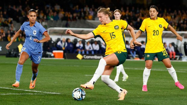 Impressive: Matildas defender Clare Hunt.