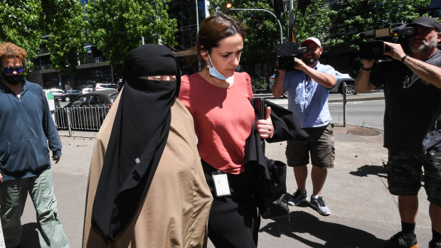 The wife of Shire Ali, Beyza Eren arrives at the Coroner's Court on Thursday.