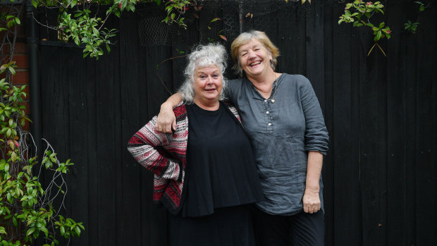 Melbourne theatre director Susie Dee, (left), and playwright Patricia Cornelius.