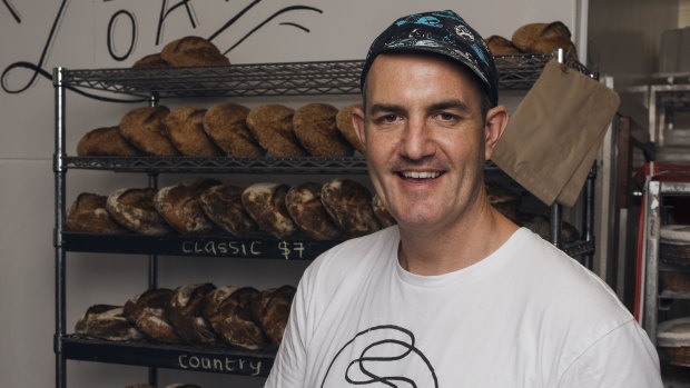 James Partington, from Staple Bread & Necessities, has been baking with kangaroo grass seed.