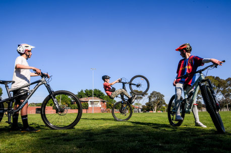 Locals at Shore Reserve in Pascoe Vale South.