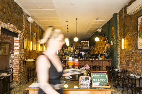 The interior at Maggie’s Snacks and Liquor in Brunswick.