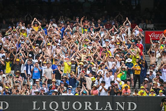 The MCG crowd on day five of the Test.