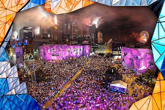 Federation Square has been the site of many public gatherings since it opened 21 years ago.