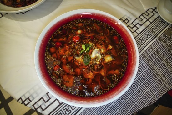 Mullet with pickled chilli.