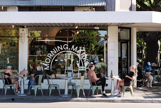 Outside Morning Market’s Prahran outpost.