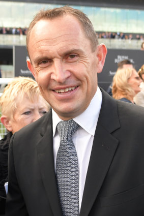 Trainer Chris Waller after Winx brokje the record on Saturday. 