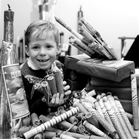A different time: shopping for fireworks at David Jones in Sydney, 1959.