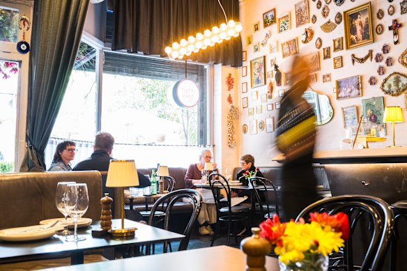 Bar Lourinha’s wall of knick-knacks.