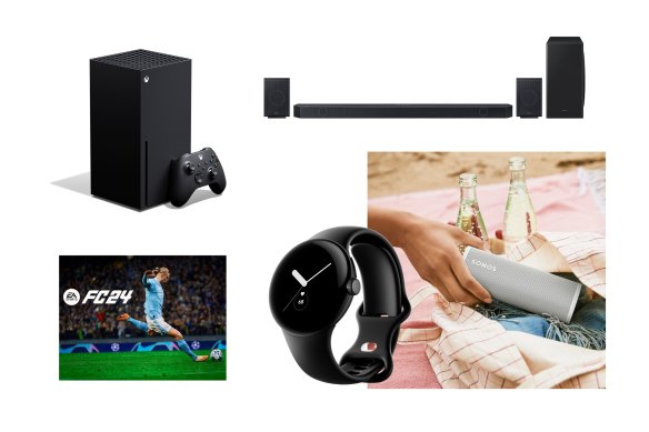 Xbox; FIFA 22 from Playstation; Google from JB Hi-Fi; Sonos; Samsung. 