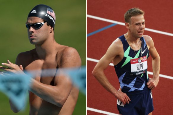 US swimmer Michael Andrew and marathon runner Galen Rupp both use blood flow restriction techniques when training.