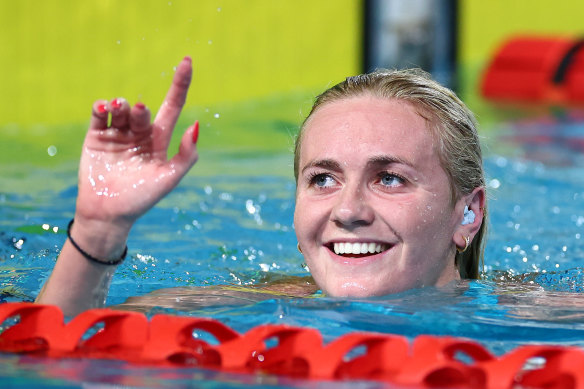 Ariarne Titmus at the 2024 Australian Swimming Trials.