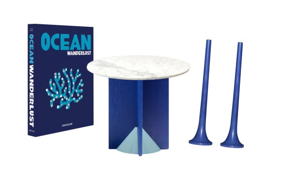 Ocean Wanderlust; “Geo” side table; “Tusk” candles.  