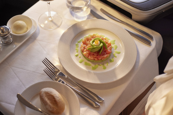 British Airways’ first-class meals are served on William Edwards crockery.