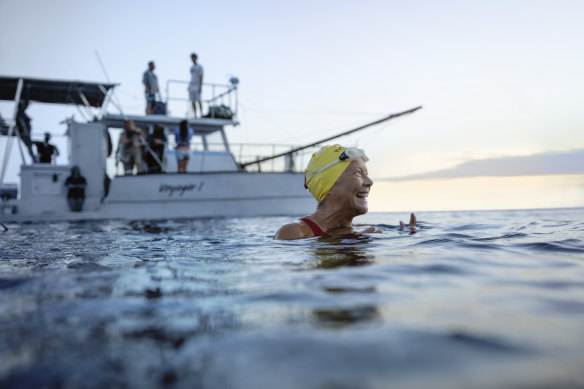 Annette Bening hits the water as marathon swimmer Diana Nyad in the biopic Nyad.