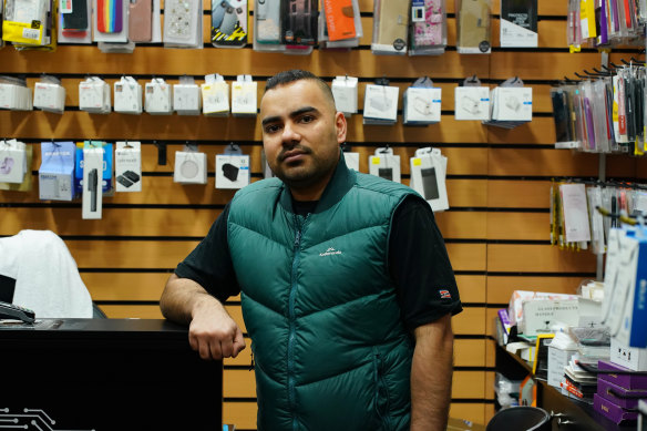 Phone repair store owner Sandeep Josan.