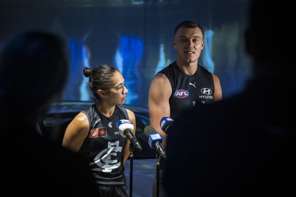 Darcy Vescio and Patrick Cripps.