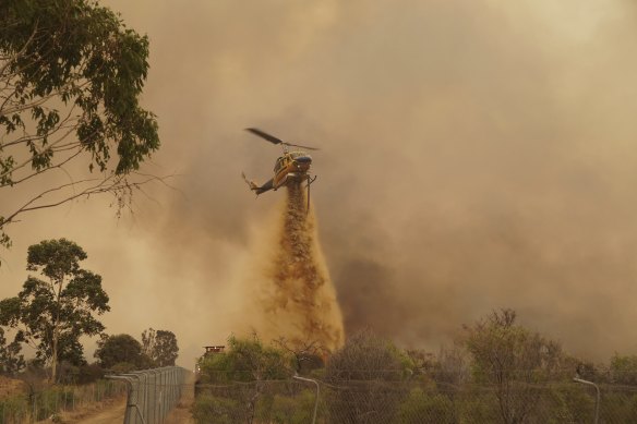 Air support has been called in to help ground crews. 