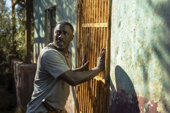 Idris Elba in a scene from <I>Beast</I>.