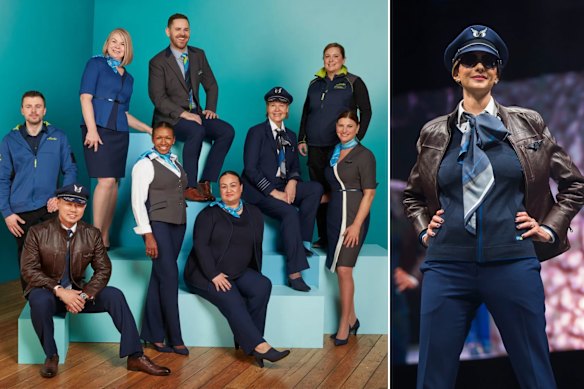 The Alaska Airlines uniform by Luly Yang, unveiled in 2018.