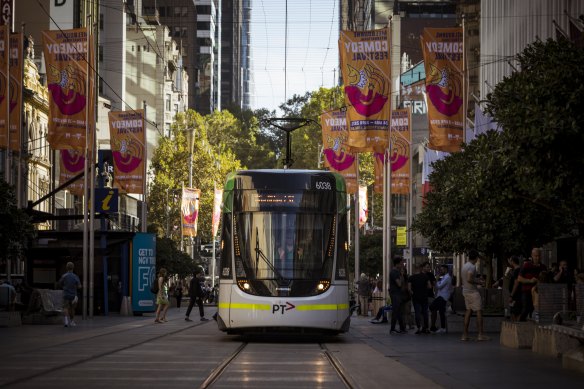 Melbourne’s city centre has lost some of its customary hustle and bustle. 