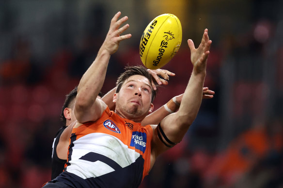 Toby Greene made a triumphant return for GWS against Richmond on Friday night.