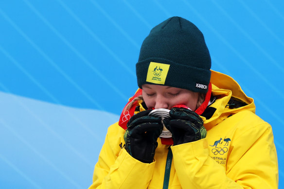 Jackie Narracott with her silver medal.