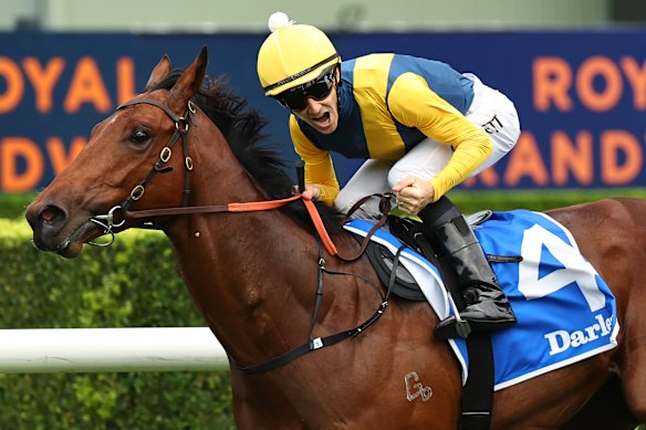 Jason Collett celebrates aboard Paradoxium.