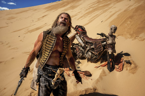 Chris Hemsworth as Dementus in Furiosa: A Mad Max Saga.