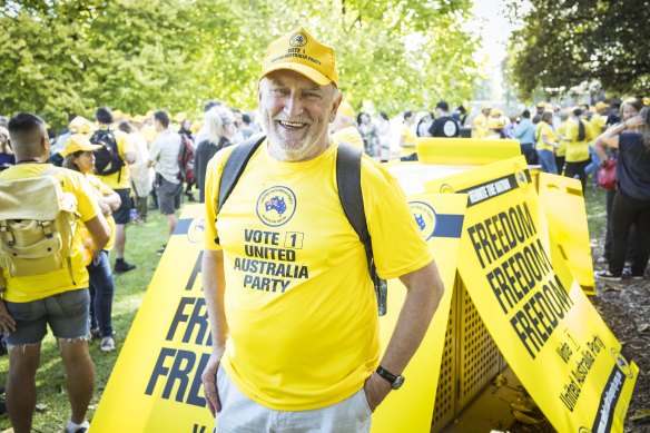 Jozef Szustka at a meet and greet with Craig Kelly and his United Australia Party representatives.