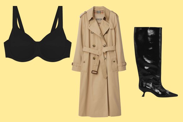 A good bra, vintage trench and slouchy boots are top of mind for Jess King.