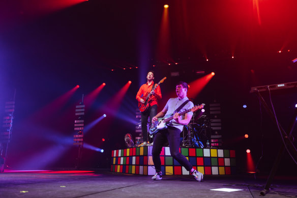 The Wombats at Perth’s HBF Stadium, earlier in their 2022 Australian tour.