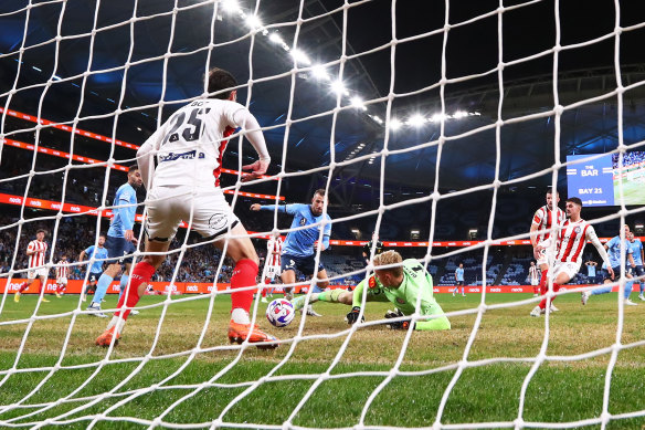 Goalkeeper Tom Glover was superb for City.