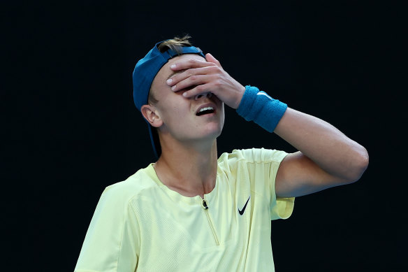 Holger Rune, who is 19 and only played his second main draw at the Australian Open, had many opportunities to seal the match.