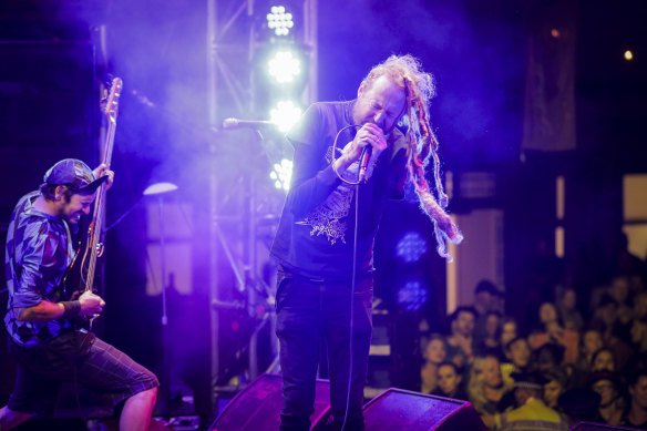 Jason Whalley of Frenzal Rhomb was happy to see a crowd his age at Spring Loaded.