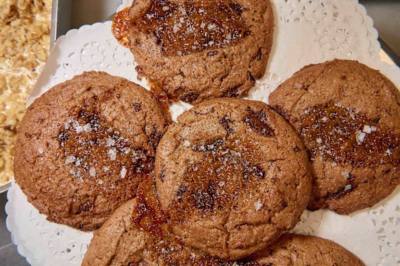 Salted caramel double chocolate cookies.