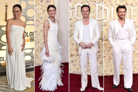 Ali Wong, Keri Russell, Andrew Scott and Jonathan Bailey on the Golden Globes red carpet.