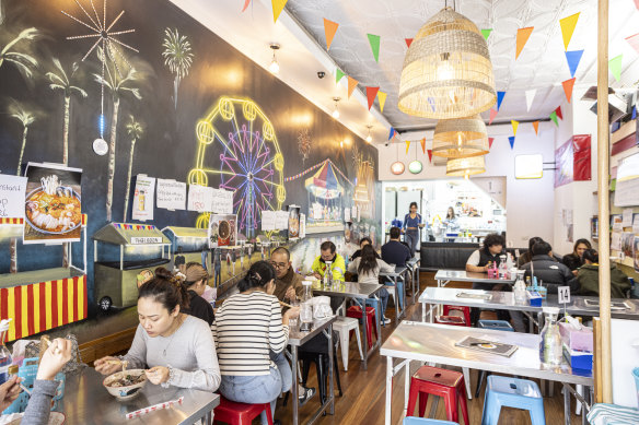 Bustling Bourke Street restaurant Thai Baan.