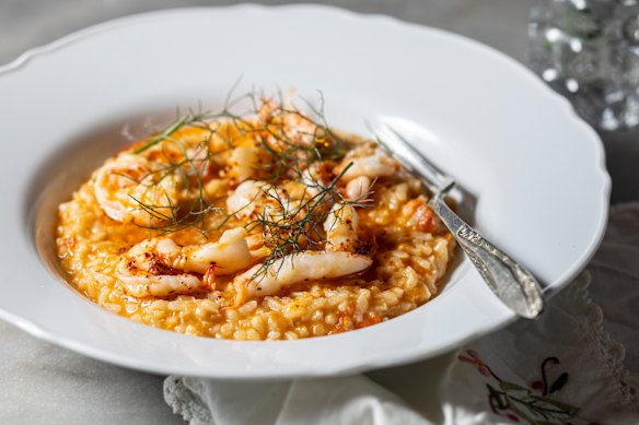 Portuguese prawn rice.